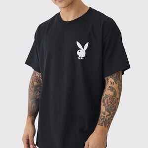 PacSun Black Short Sleeve Tee with Playboy Logo